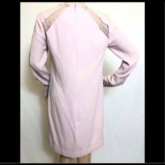 BCBGMAXAZRIA PAYTEN LACE-INSERT SHIFT DRESS - Picture 6 of 7